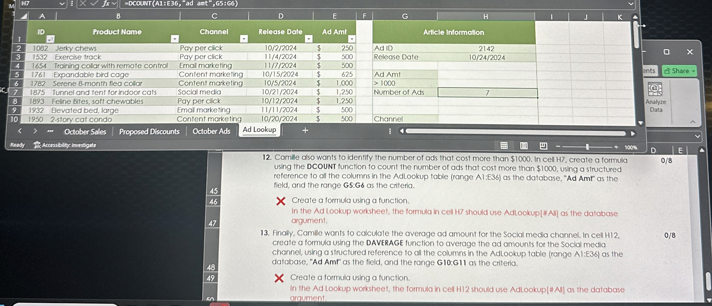 1 2 . Camille also wants to identify the number
