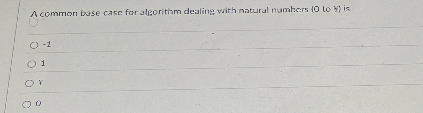 A common base case for algorithm dealing with