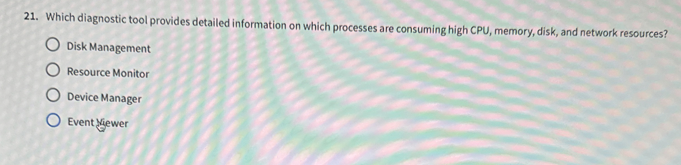 Which diagnostic tool provides detailed