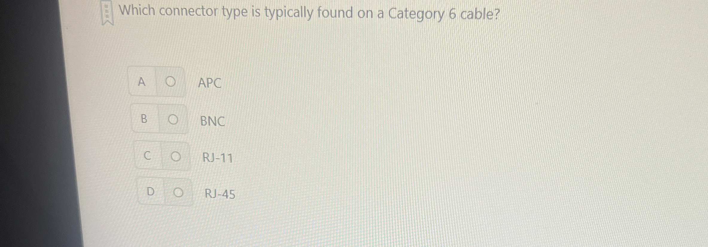 Which connector type is typically found on a