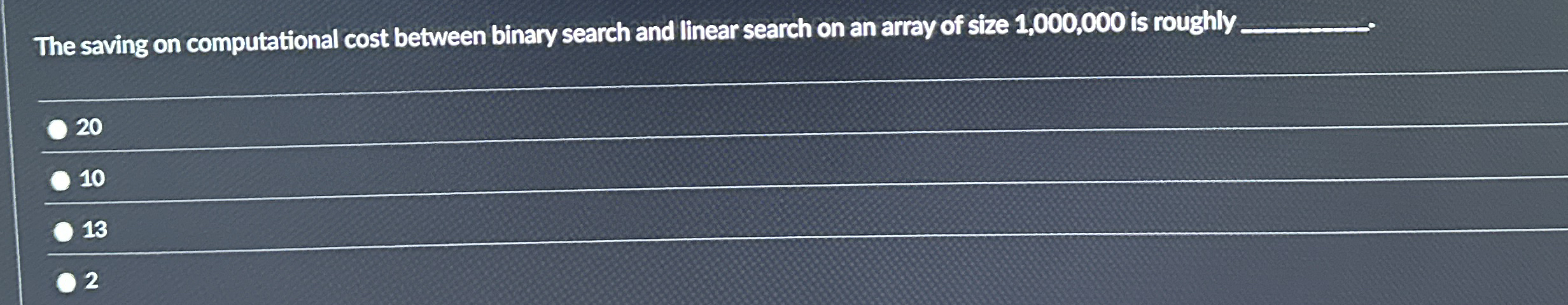 The saving on computational cost between binary
