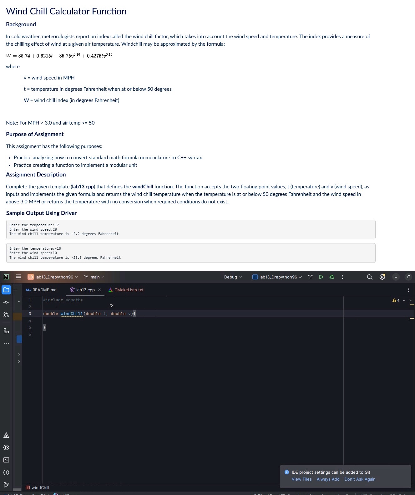 I need help writing this program. We are working