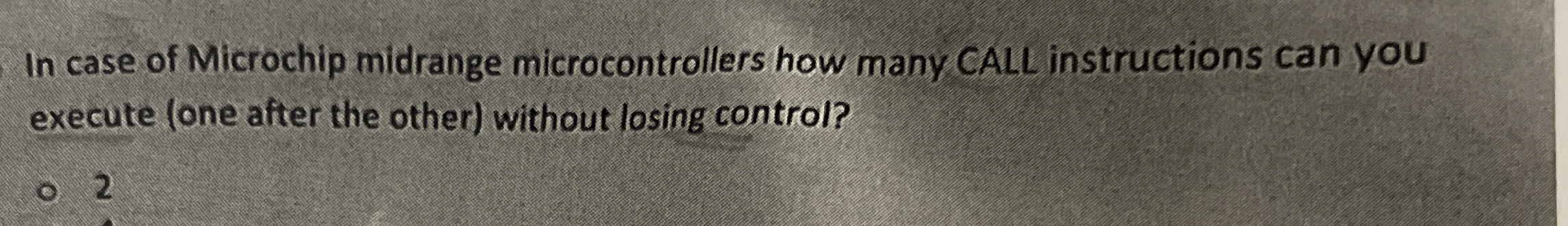In case of Microchip midrange microcontrollers