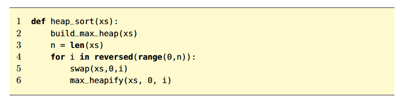 Explain heap _ sort ( xs ) 1 def heap _ sort ( xs