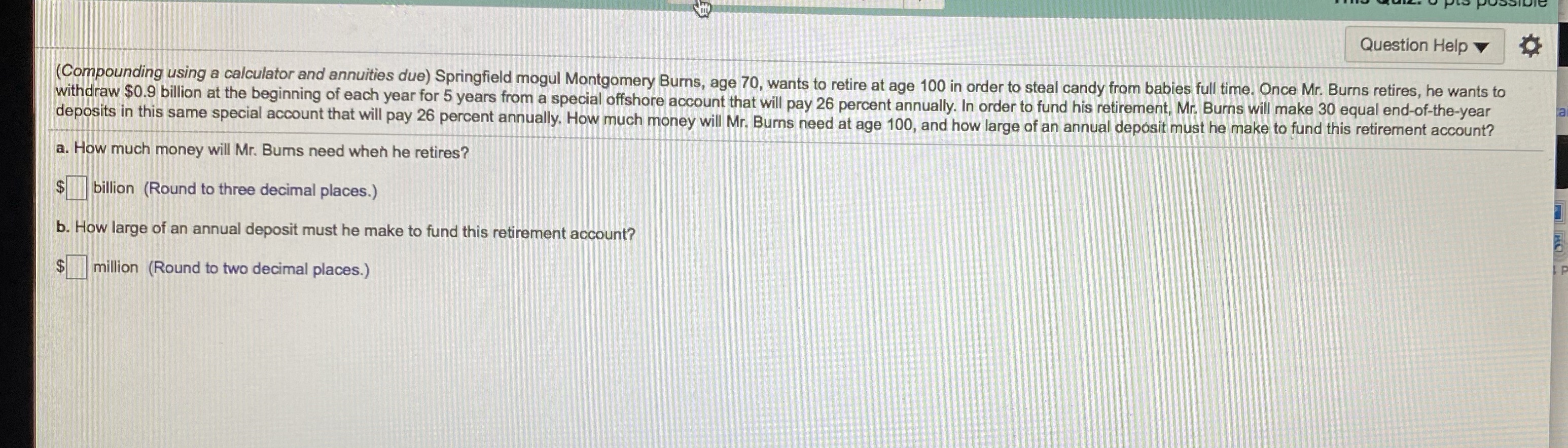Question Help (Compounding using a calculator and