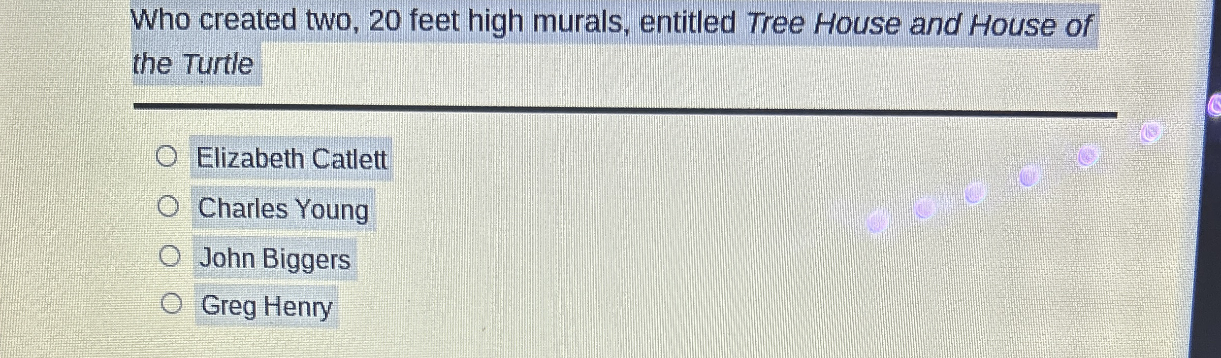 Who created two, 2 0 feet high murals, entitled