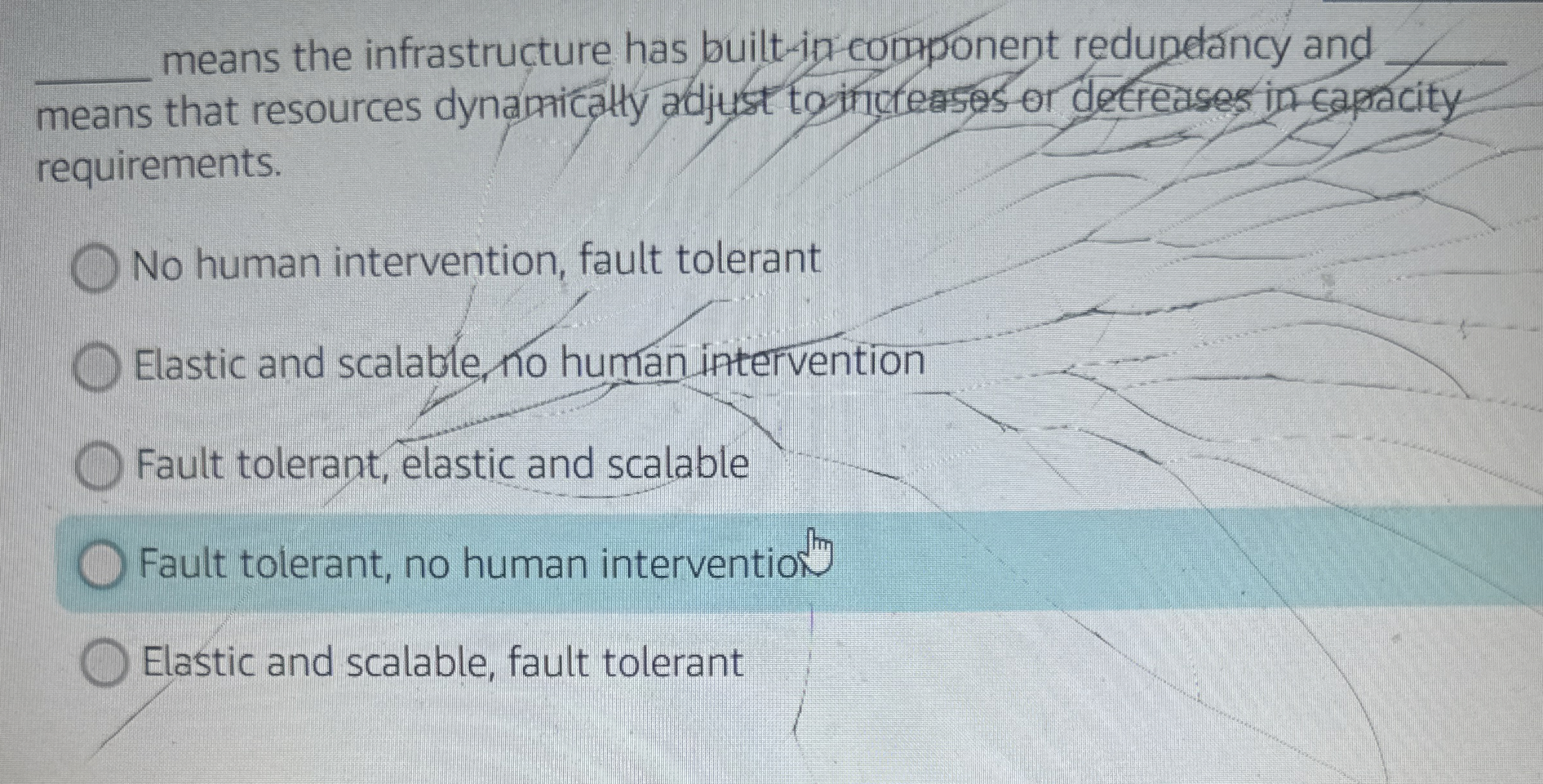 q , means the infrastructure has built - in