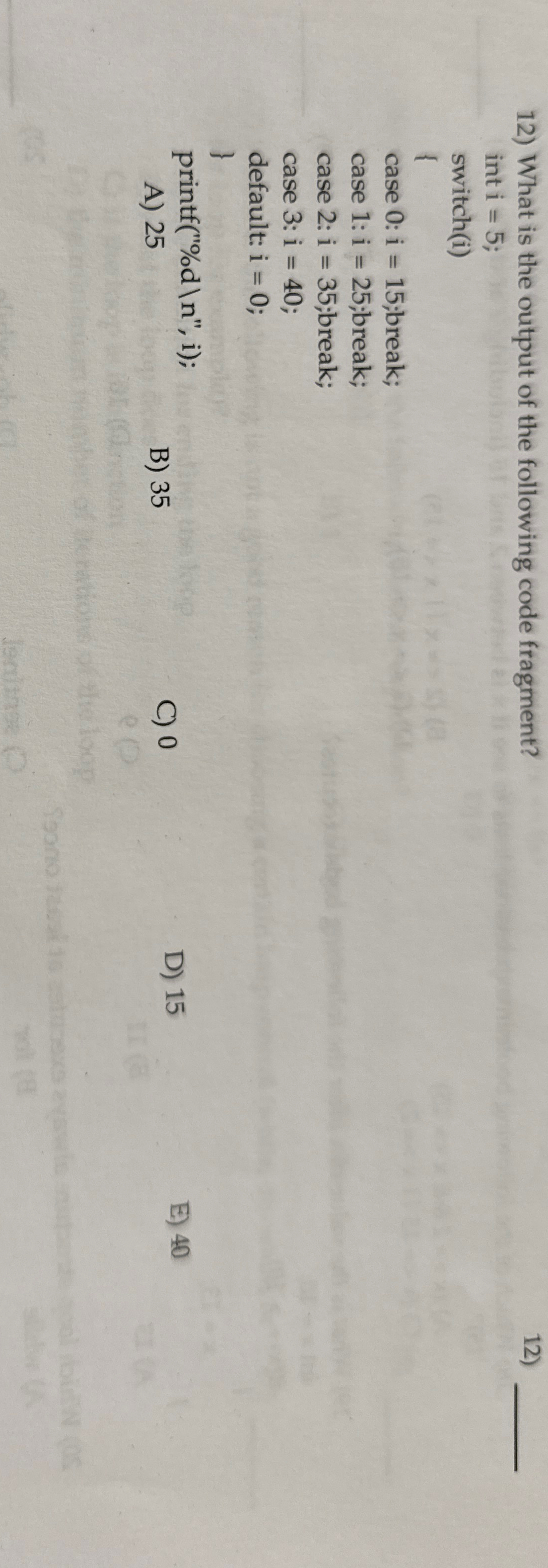 What is the output of the following code