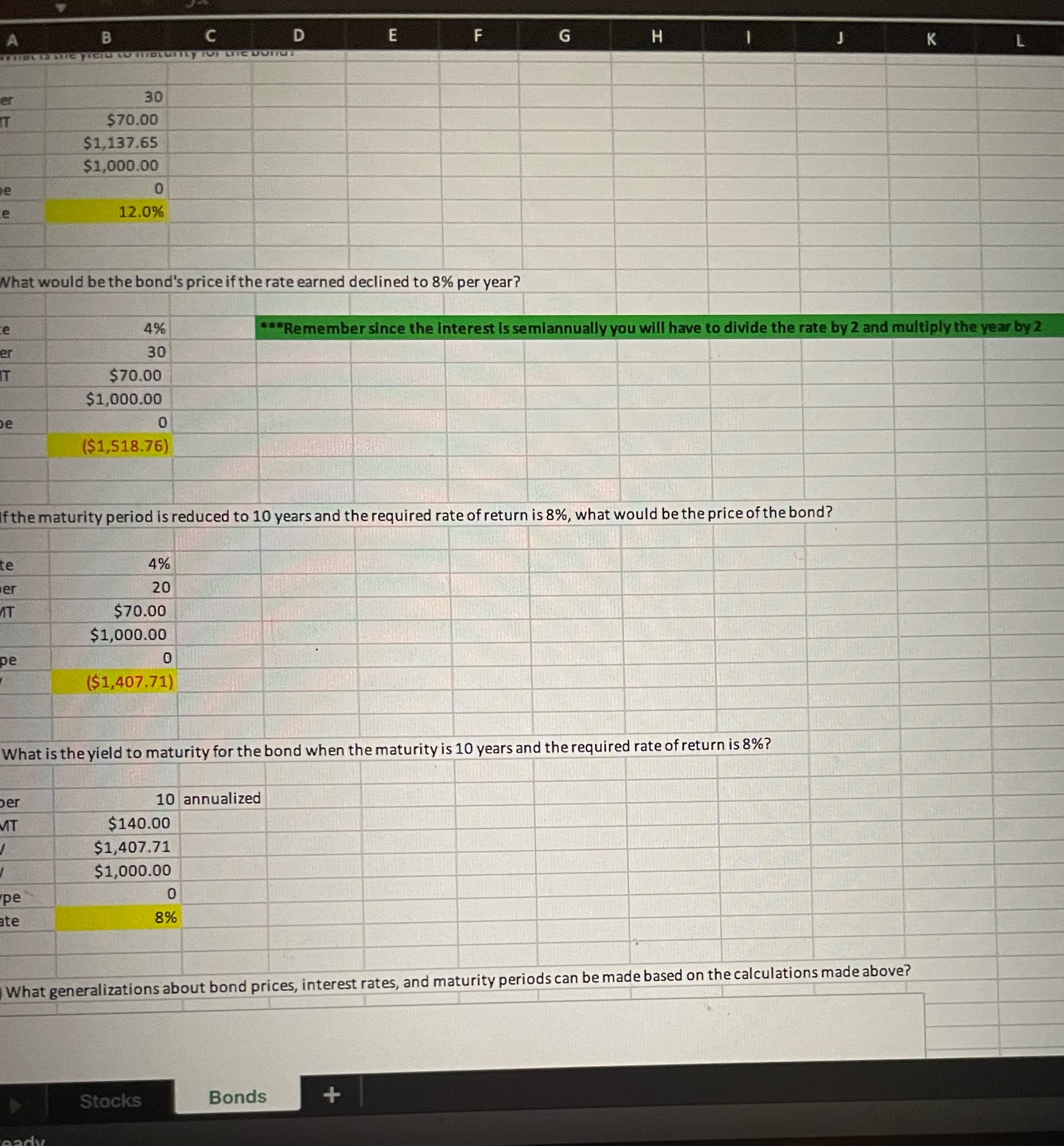 I need help with question number 6 B C D E F G H