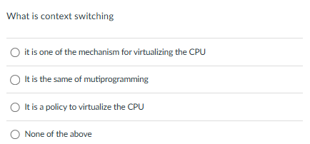 What is context switching it is one of the