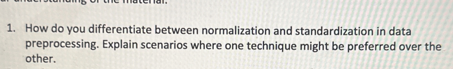 How do you differentiate between normalization