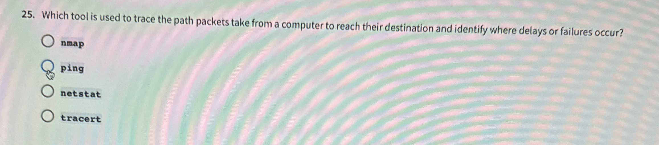 Which tool is used to trace the path packets take