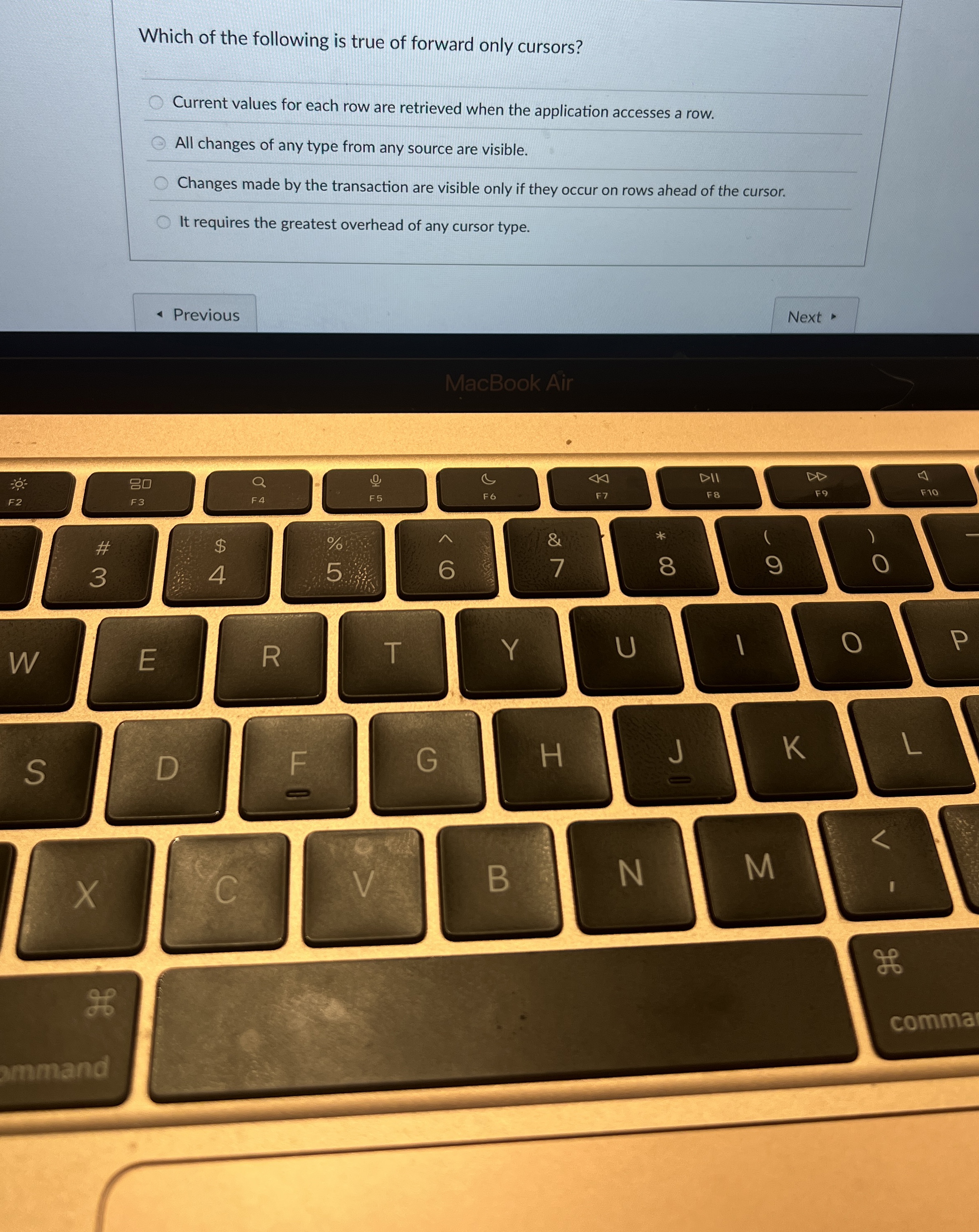 Which of the following is true of forward only