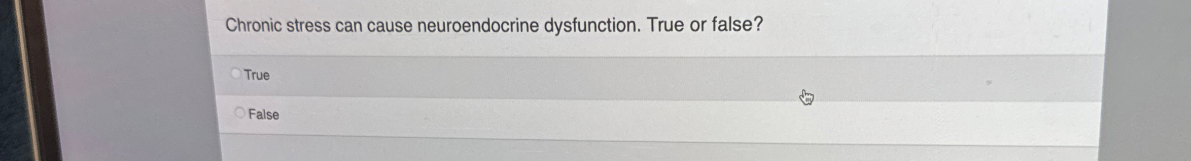 Chronic stress can cause neuroendocrine