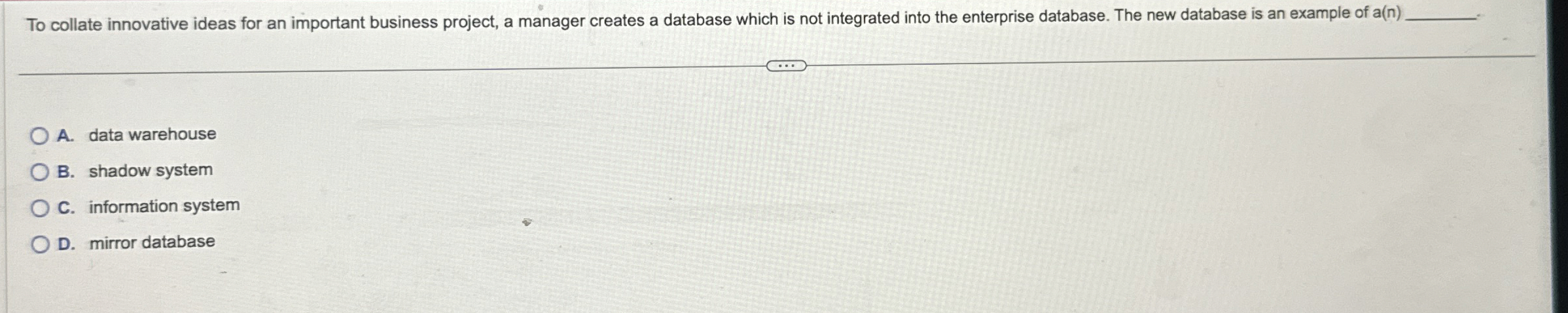 To collate innovative ideas for an important