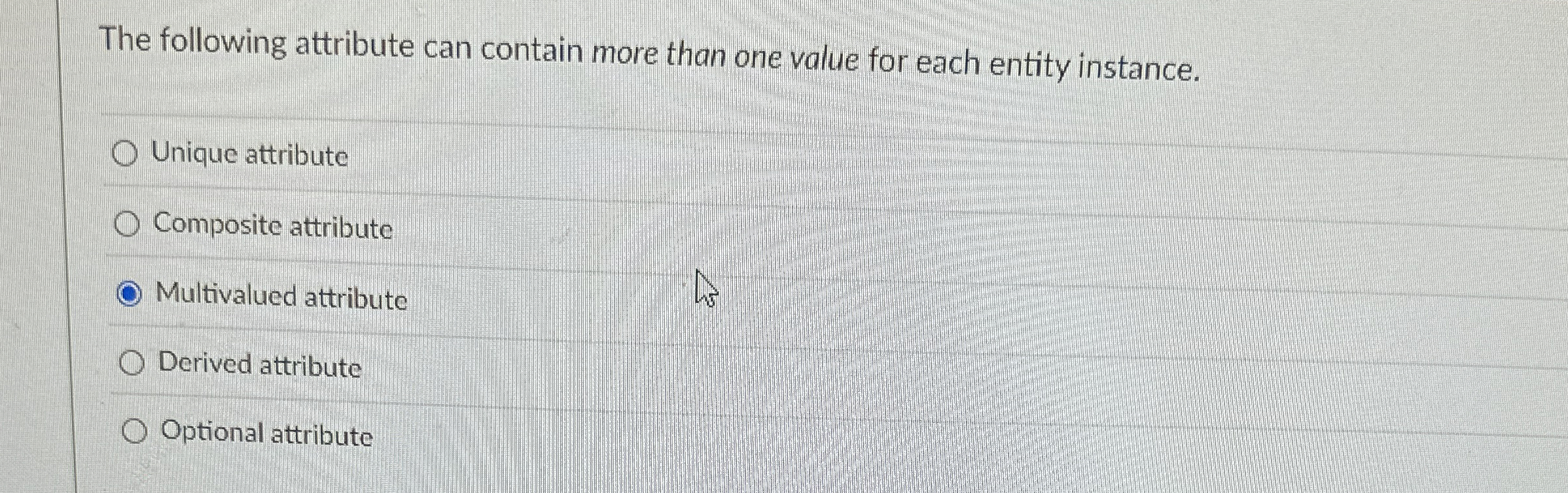 The following attribute can contain more than one