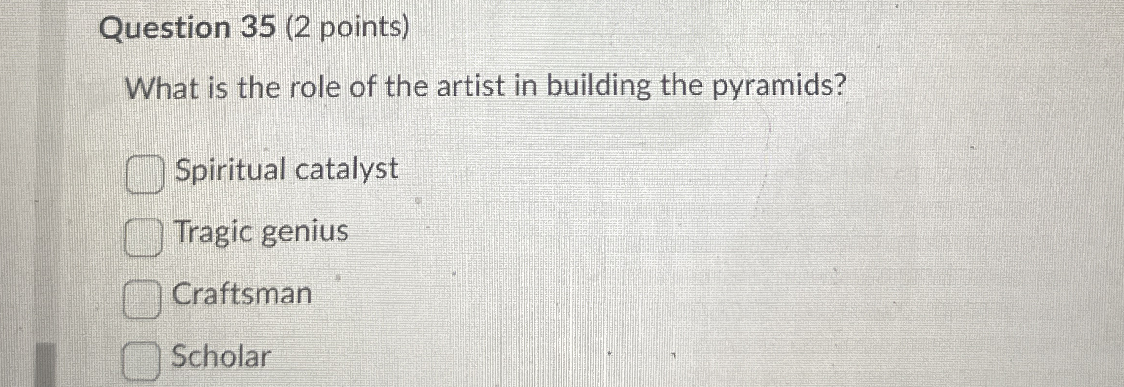 Question 3 5 ( 2 points ) What is the role of the