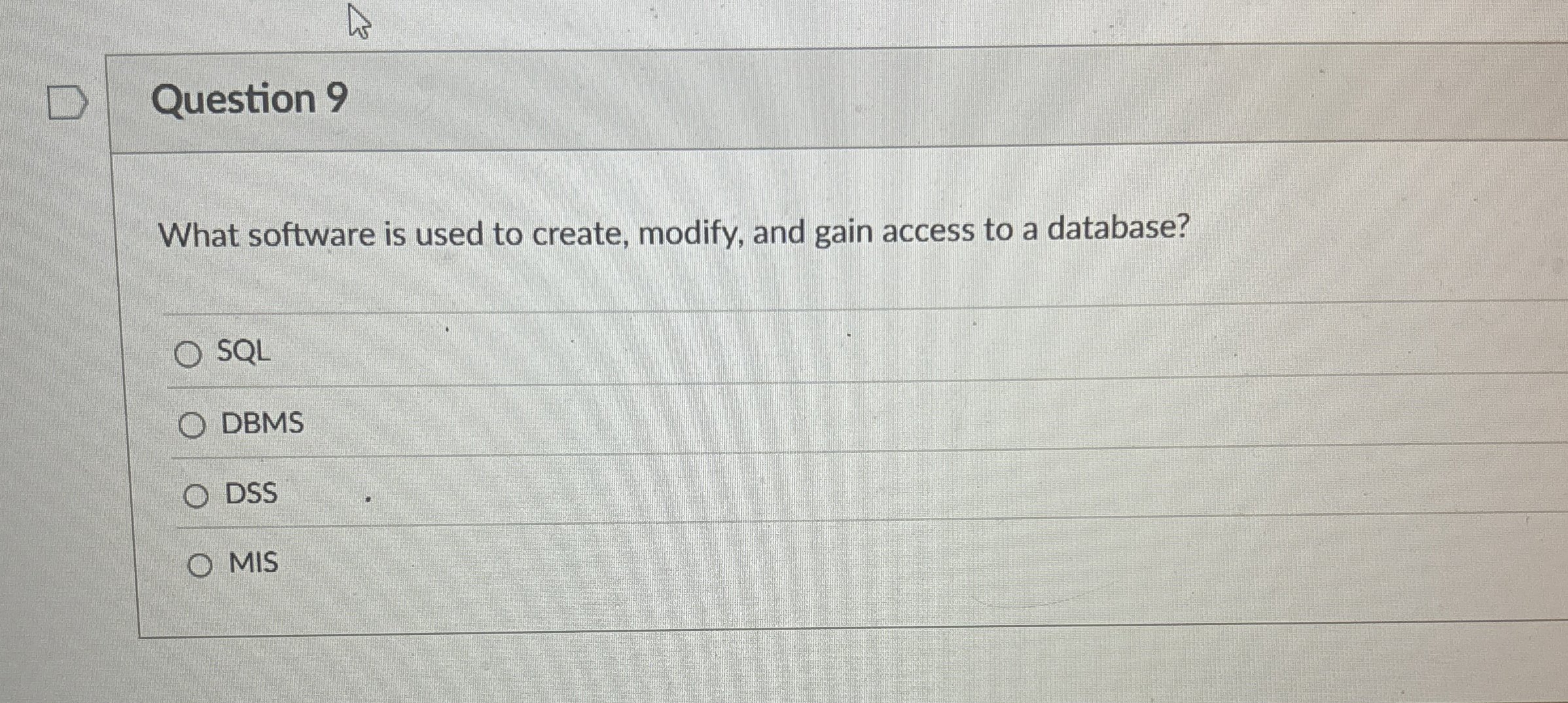 Question 9 What software is used to create,