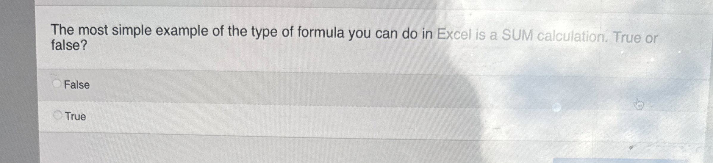 The most simple example of the type of formula