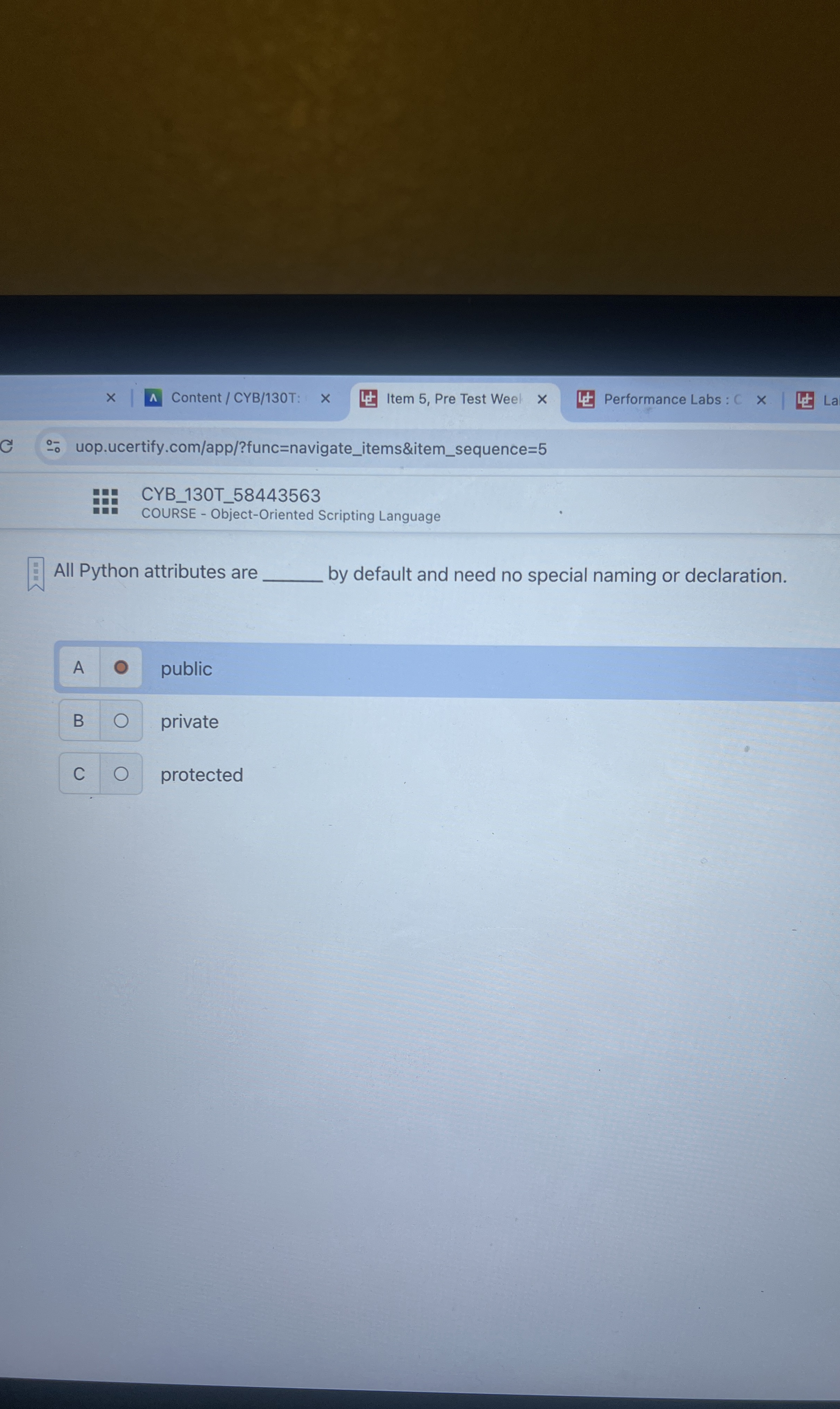 CYB _ 1 3 0 T _ 5 8 4 4 3 5 6 3 COURSE - Object -