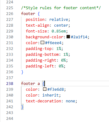 Task 2 2 In the mobile style rules section, below