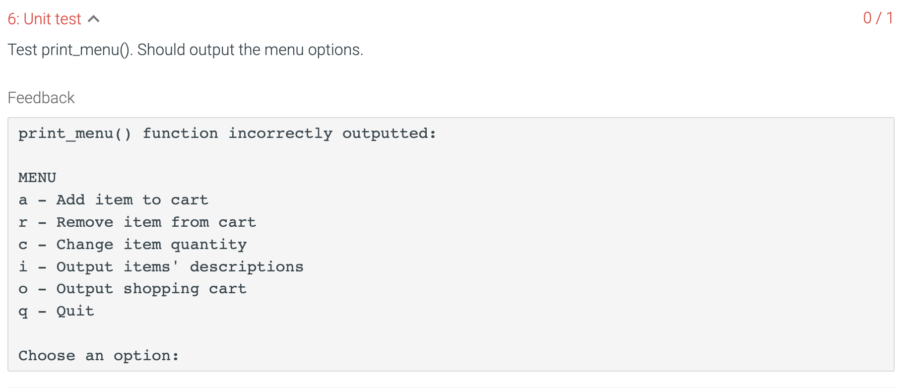 Why is this unit test failing. Here is my code.