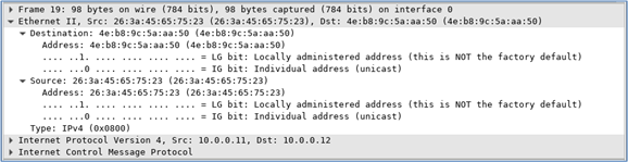 What is H 1 s MAC address? ` ` ` Frame 1 9 : 9 8