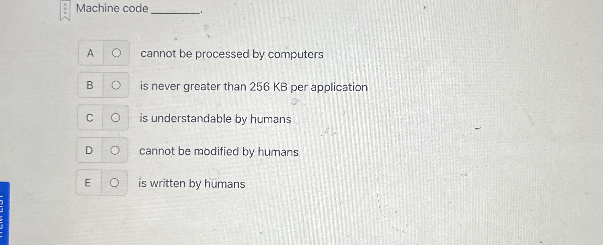Machine code A cannot be processed by computers B
