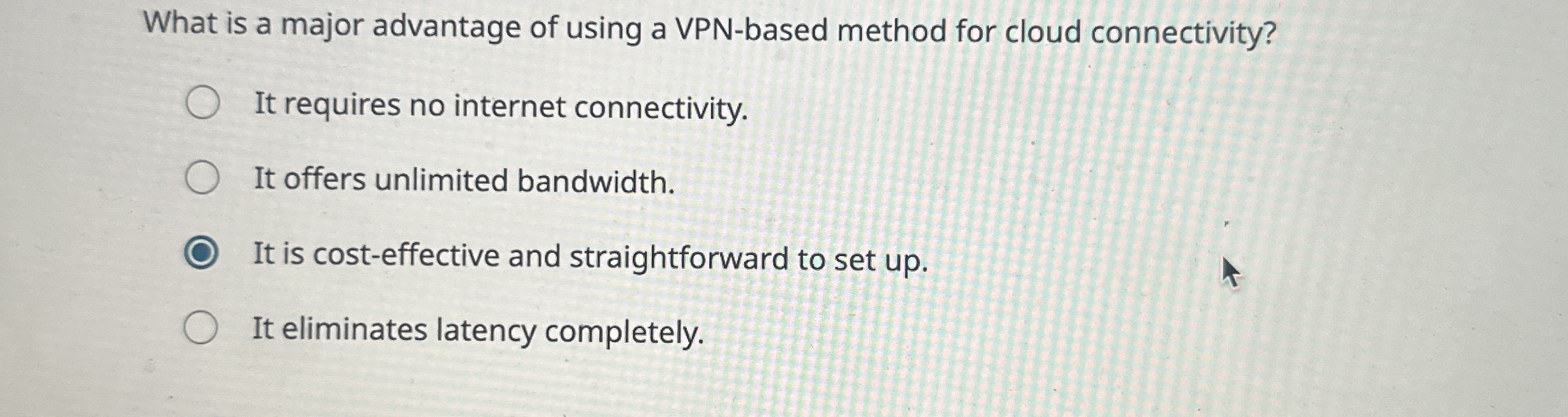 What is a major advantage of using a VPN - based