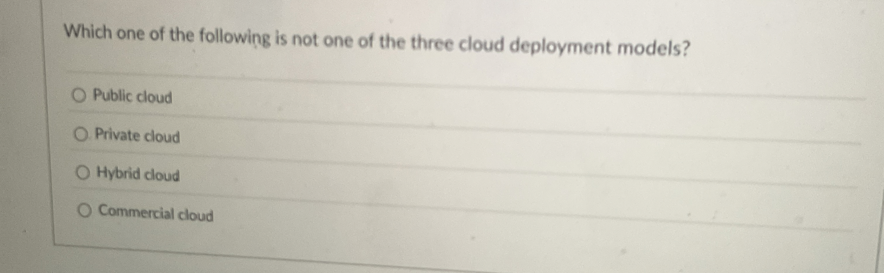 Which one of the following is not one of the