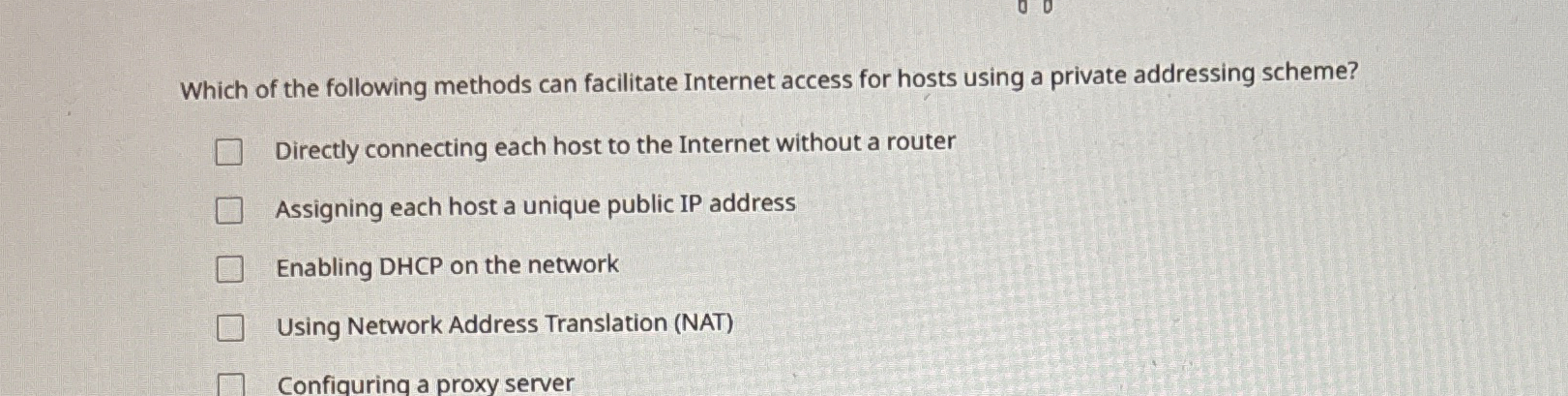 Which of the following methods can facilitate