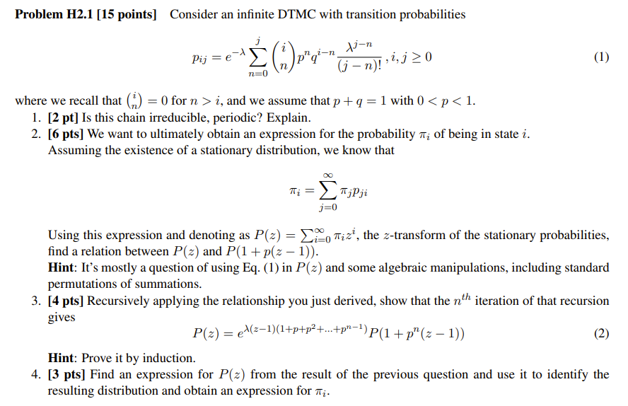Problem H 2 . 1 [ 1 5 points ] Consider an
