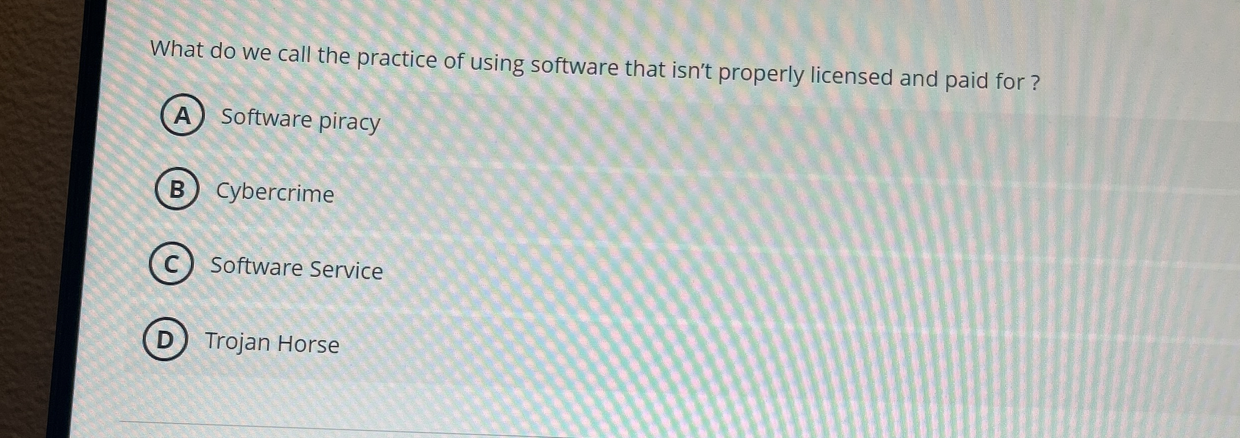 What do we call the practice of using software
