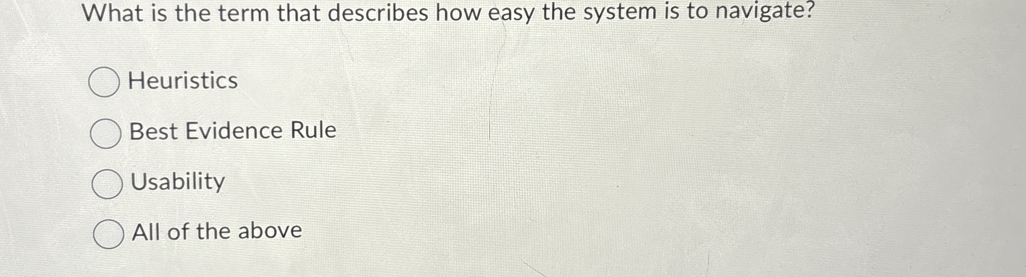 What is the term that describes how easy the
