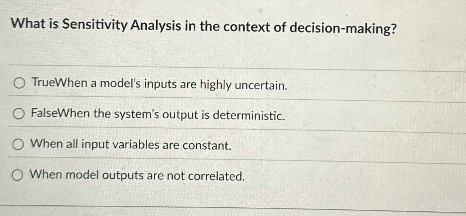 What is Sensitivity Analysis in the context of