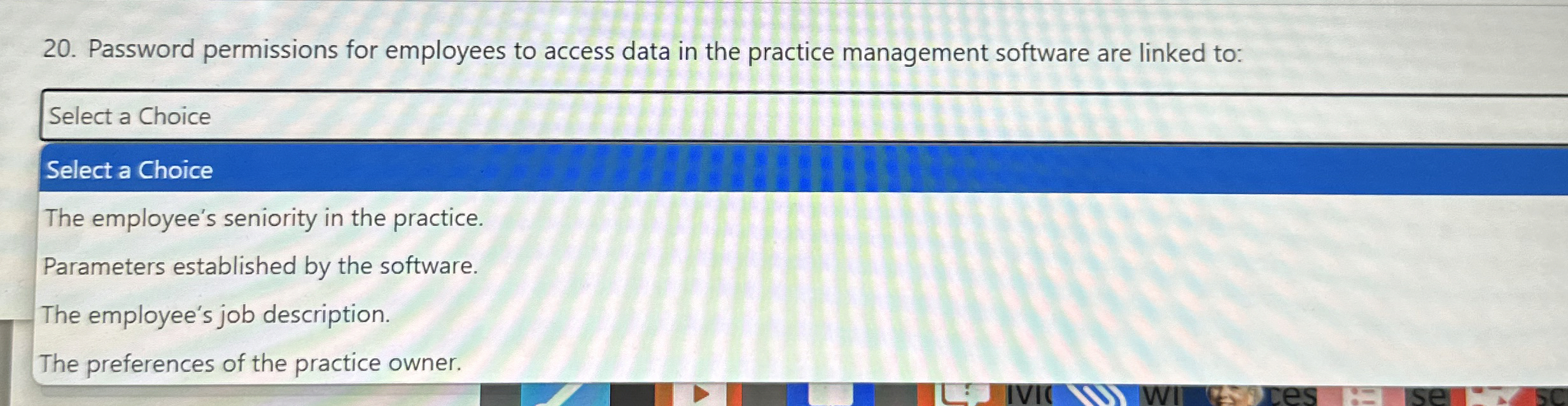Password permissions for employees to access data