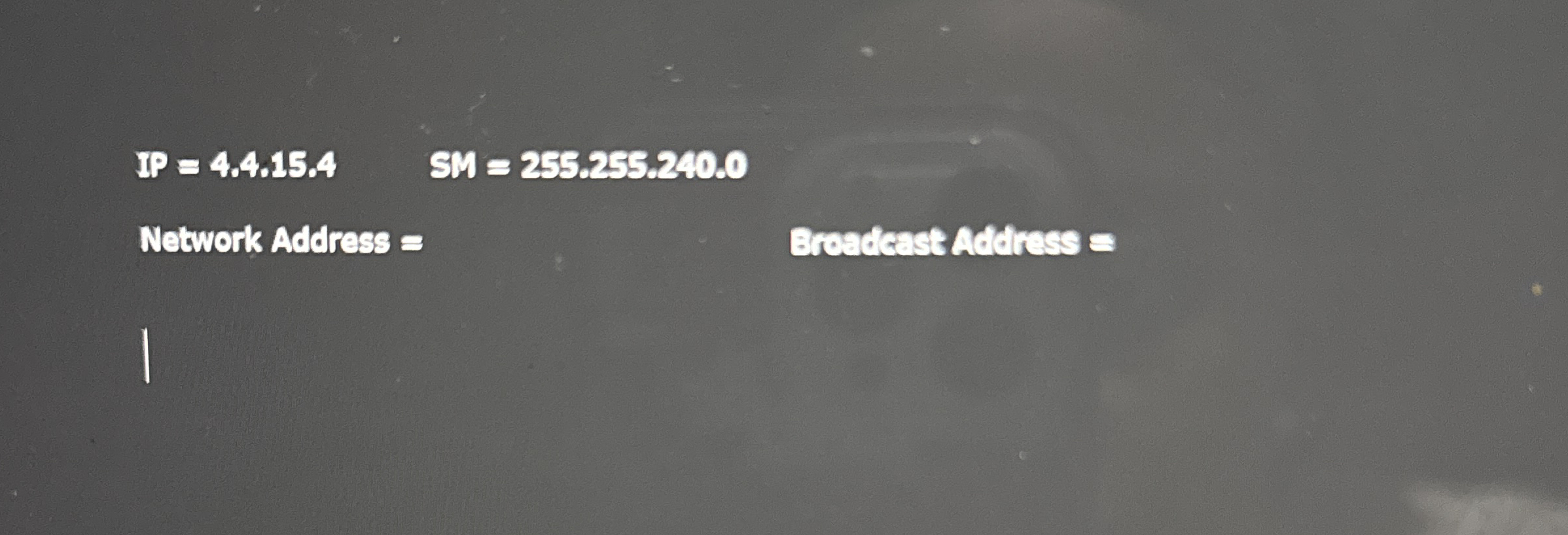 I P = 4 . 4 . 1 5 . 4 , S M = 2 5 5 . 2 5 5 . 2 4