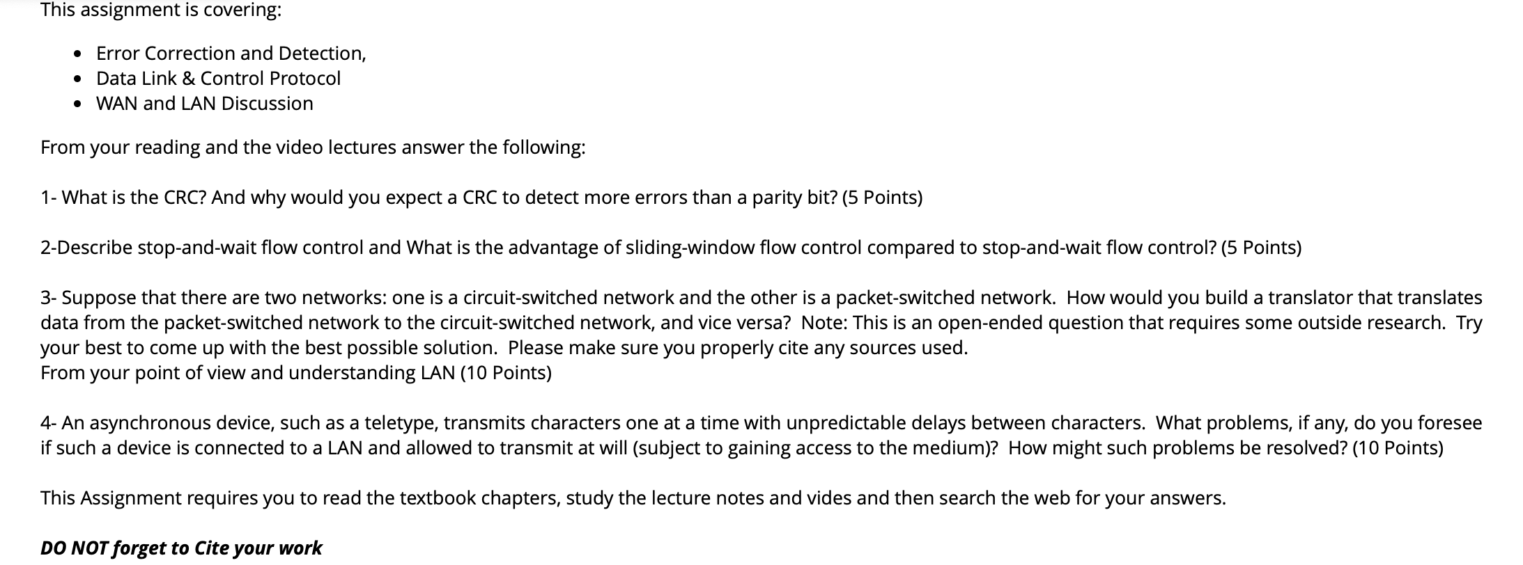 This assignment is covering: - Error Correction