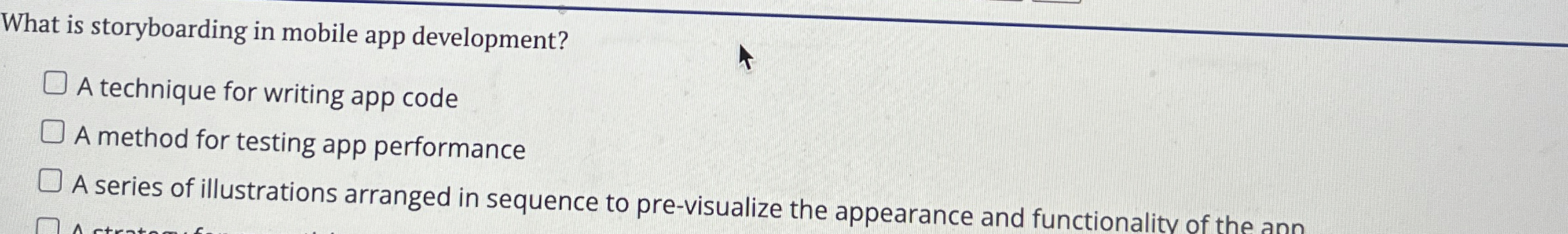 What is storyboarding in mobile app development?