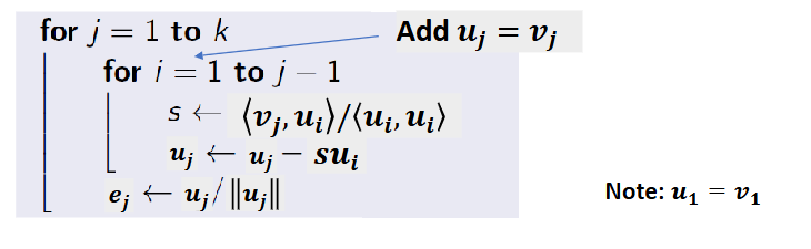 Implement the Gram - Schmidt process from scratch