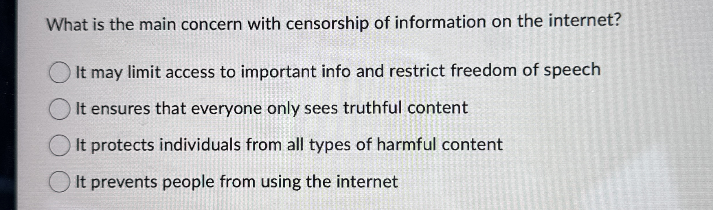 What is the main concern with censorship of