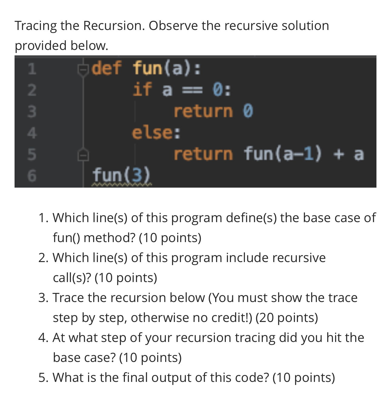 1 . Which line ( s ) of this program define ( s )