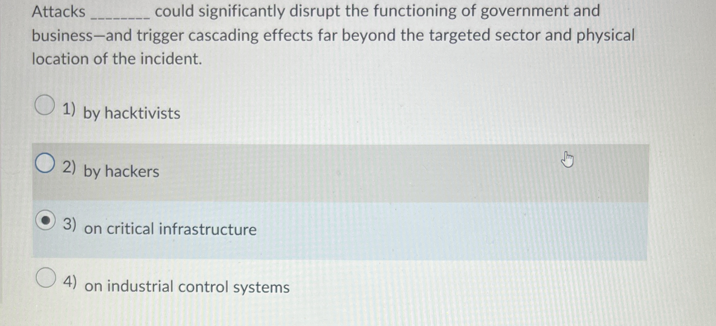 Attacks q , could significantly disrupt the