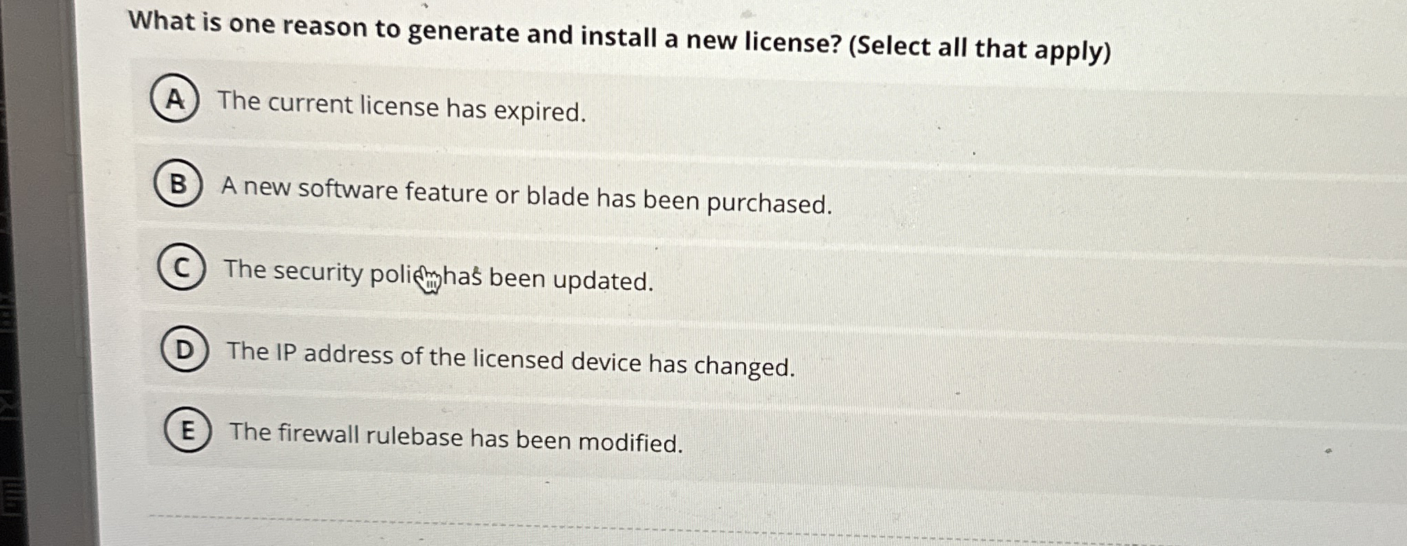 What is one reason to generate and install a new