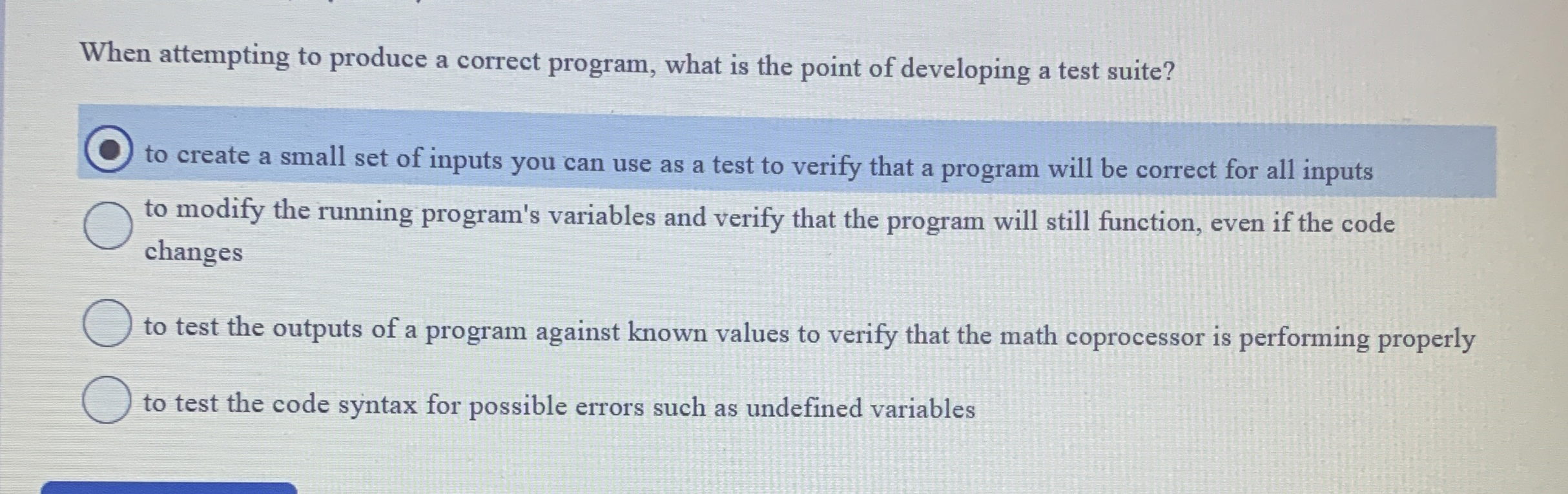 When attempting to produce a correct program,