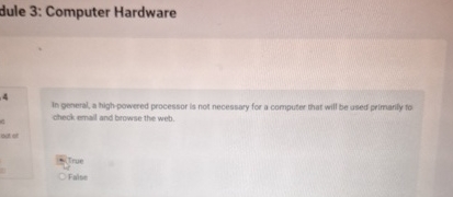 dule 3 : Computer Hardware 4 In general, a high