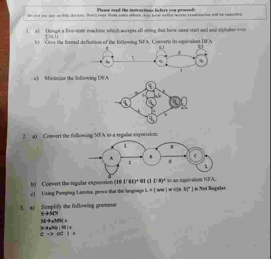 Draw all the diagrams if possiblein hand and