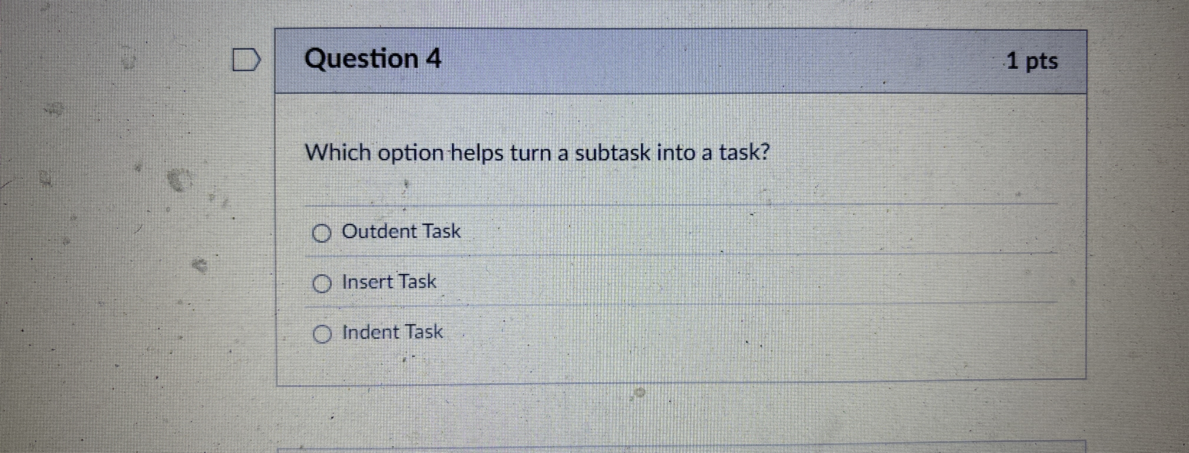 Which option helps turn a subtask into a task?