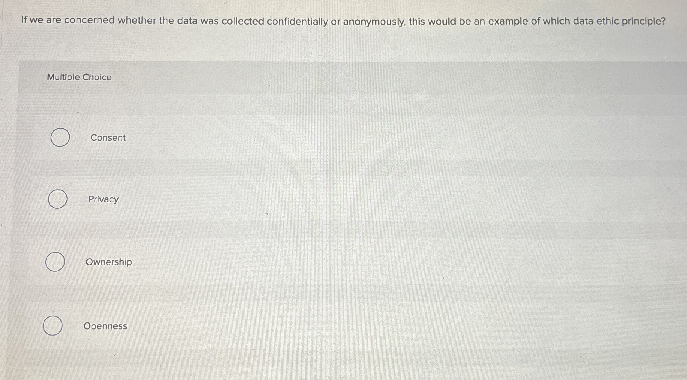 If we are concerned whether the data was
