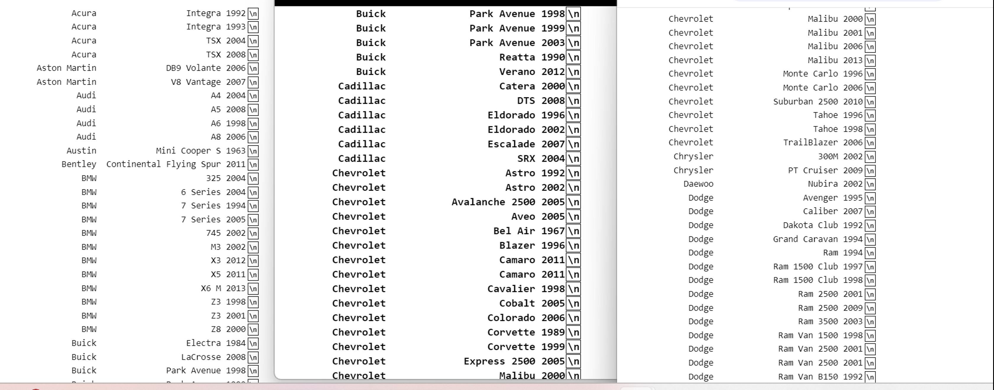 IN JAVA please. Sort the list of cars and display